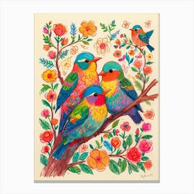 Colorful Birds 4 Canvas Print