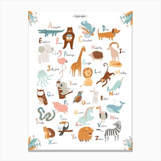 Abc Animals Canvas Print