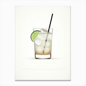 Mid Century Modern Kentucky Mule Floral Infusion Cocktail 3 Canvas Print