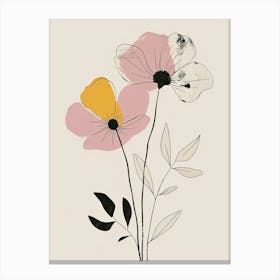 Taipei Flower Market Boho Minimalist Style Canvas Print