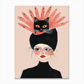 Cat Hat Canvas Print