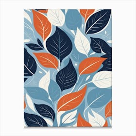 Seamless Pattern With Leaves Canvas Print