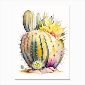 Barrel Cactus Storybook Watercolours Canvas Print