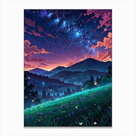 Night Sky Anime aesthetic 31 Canvas Print