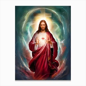 Jesus Christ Abstract Painting Canvas Print