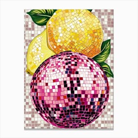 Mosaic Lemons 1 Canvas Print