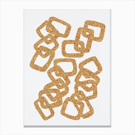 Copper Glitter Rectangle Chain Canvas Print