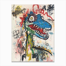 Abstract Dinosaur Graffiti Style 2 Canvas Print