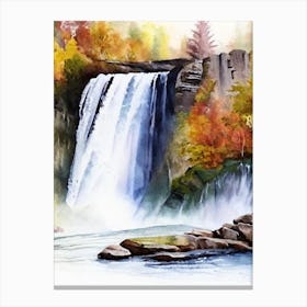 Albion Falls, Canada Water Colour  (2) Canvas Print