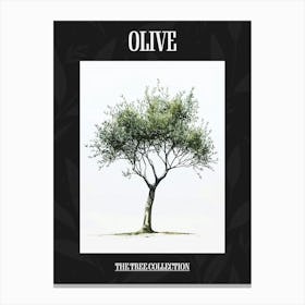 Olive Tree Pixel Illustration 4 Poster Canvas Print