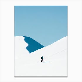 Obertauern, Austria Minimal Skiing Poster Canvas Print