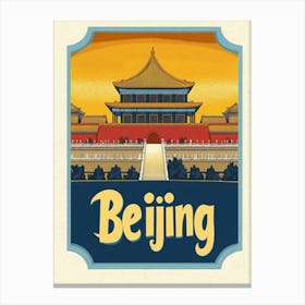 Aihrgdesign A Vintage Travel Poster Of Beijing 1 Canvas Print