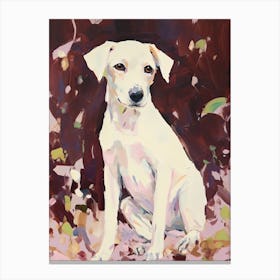 A Whippet Dog Painting, Impressionist 1 Canvas Print