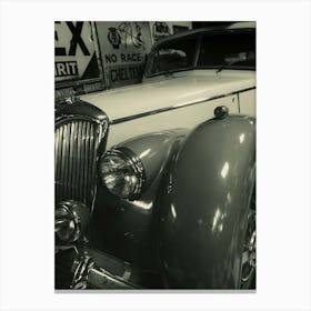 Classic Car In A Garage Canvas Print