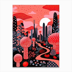 San Diego, Illustration In The Style Of Pop Art 2 Canvas Print