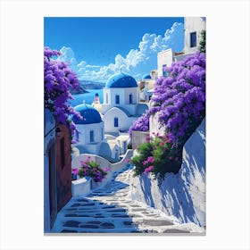 Beautiful Santorini Greece Wall Art 11 Canvas Print