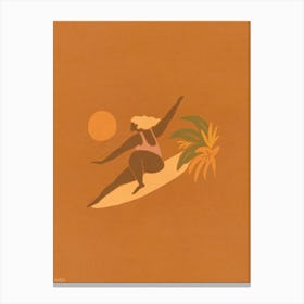 Lady Slider Mustard  - Tropicool Studio Canvas Print