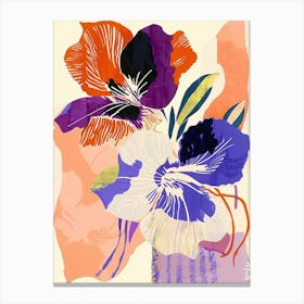 Colourful Flower Illustration Petunia 4 Canvas Print