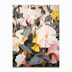 Impatiens 1 Flower Painting Canvas Print