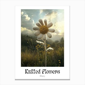 Knitted Flowers Daisy 5 Canvas Print