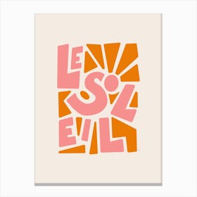 Le Soleil French Sun Canvas Print