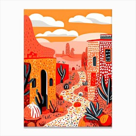 Marrakech, Illustration In The Style Of Pop Art 3 Canvas Print