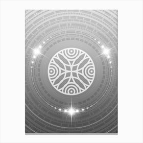 Geometric Glyph in White and Silver with Sparkle Array n.0240 Canvas Print