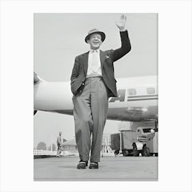 Portrait Of Fred Astaire Waving Canvas Print