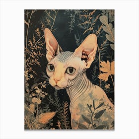 Sphynx Cat Japanese Illustration 3 Canvas Print