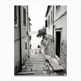 Rovinj, Croatia, Black And White Old Photo 2 Canvas Print