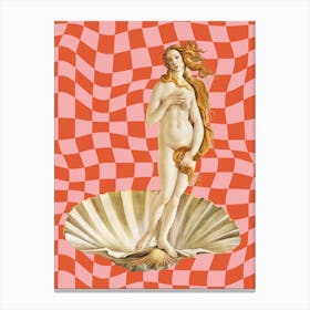 Checkered Birth Of Venus Canvas Print