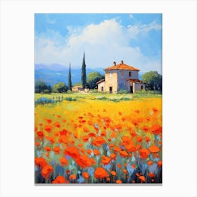 Poppies In The Field 11 Canvas Print