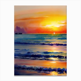 Sunset On The Beach 16 Canvas Print