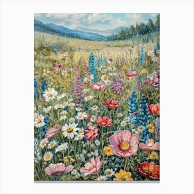 Field of Wild Flowers Canvas Print