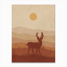 Deer In The Woods 1 Canvas Print