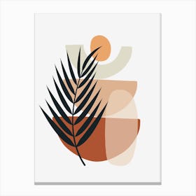 Abstract Tropical Palm Leaf Canvas Print