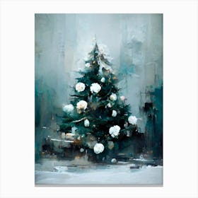 Abstract Christmas Tree Canvas Print