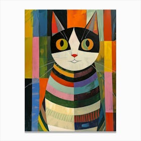 Cat With Stripes Canvas Print