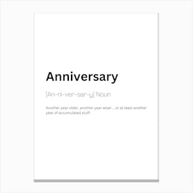 Anniversary Definition Meaning Canvas Print