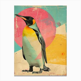 Kitsch Penguin Collage 3 Canvas Print
