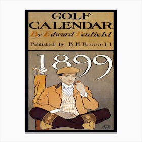 Golf Calendar (1899), Edward Penfield Canvas Print