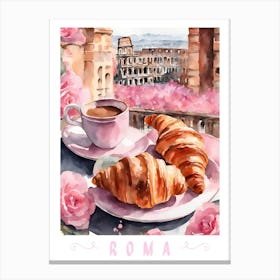 Breakfast in Rome Canvas Print