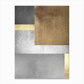 Metal and gold geometry 16 Canvas Print