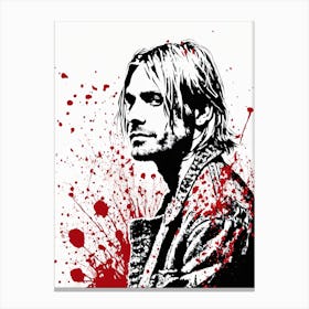 Kurt Cobain Portrait Ink Painting (5) Canvas Print