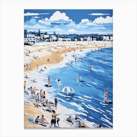 A Picture Of Bournemouth Beach Dorset 1 Canvas Print