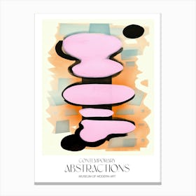 Pink Pop Painting Abstract 5 Exhibition Poster Canvas Print