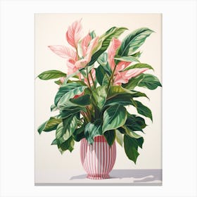 Pink Philodendron Canvas Print