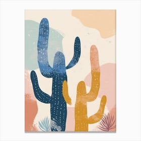 Cactus Print 3 Canvas Print