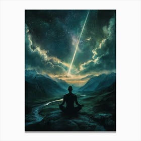 Meditating Man Canvas Print