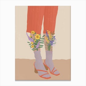 Woman'S Feet Canvas Print